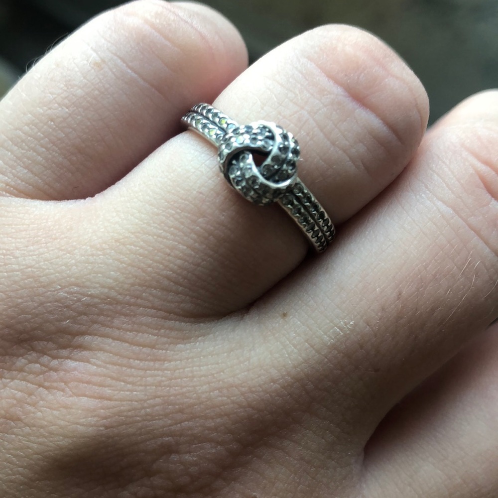 Pandora silver knot ring